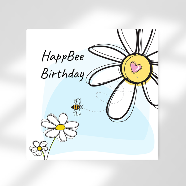 HappBee Birthday Pack of 10 Folded Cards (1 type)  (premium envelopes)