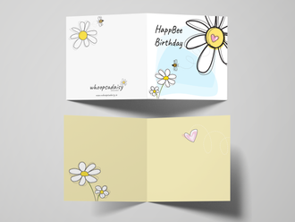 HappBee Birthday Pack of 10 Folded Cards (1 type)  (premium envelopes)