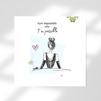 I'm Possible Square Pack of 10 Folded Cards (1 type)  (premium envelopes)