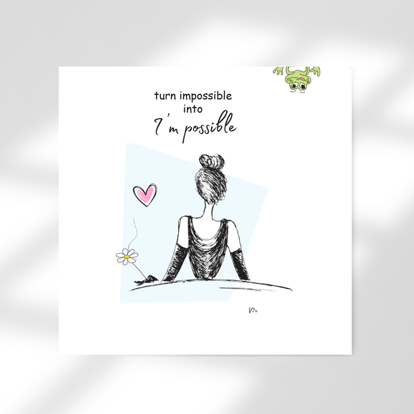 I'm Possible Square Pack of 10 Folded Cards (1 type)  (premium envelopes)