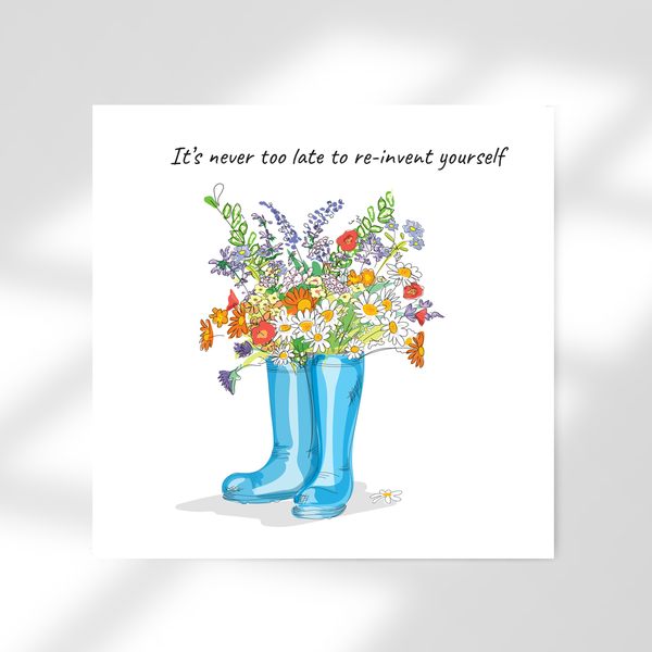 Never too late Pack of 10 Folded Cards (1 type) (premium envelopes)
