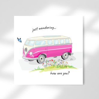 Just Wandering - How are you? Square Pack of 10 Folded Cards (1 type) (premium envelopes)