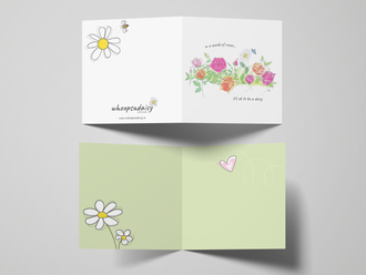 Be a daisy Square - Pack of 10 Folded Cards (1 type) (premium envelopes)