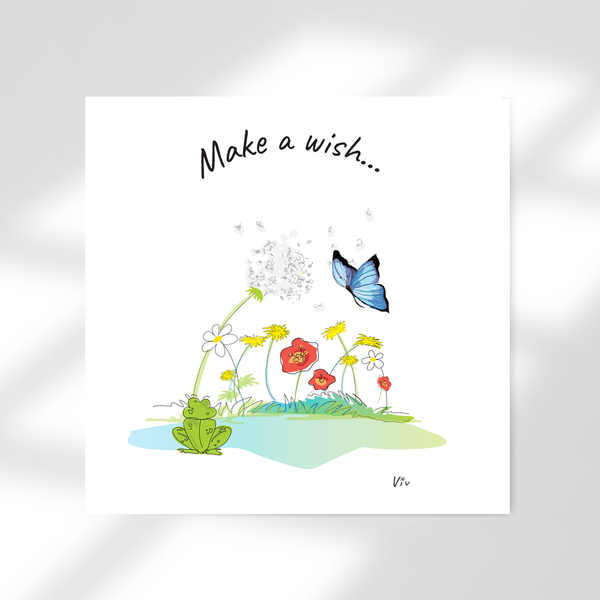 Happy Birthday - Make a wish Pack of 10 Folded Cards (1 type) (premium envelopes)