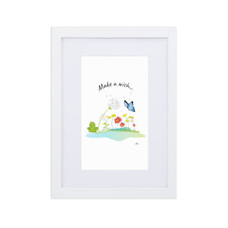 Make a wish Matte Paper Framed Poster With Mat