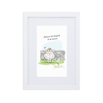 A bit Sheepish Matte Paper Framed Poster With Mat