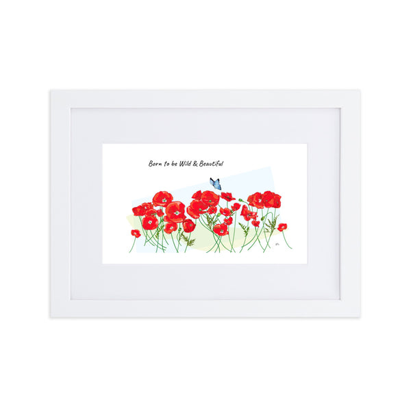 Wild & Beautiful Matte Paper Framed Poster With Mat