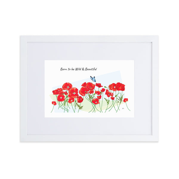Wild & Beautiful Matte Paper Framed Poster With Mat