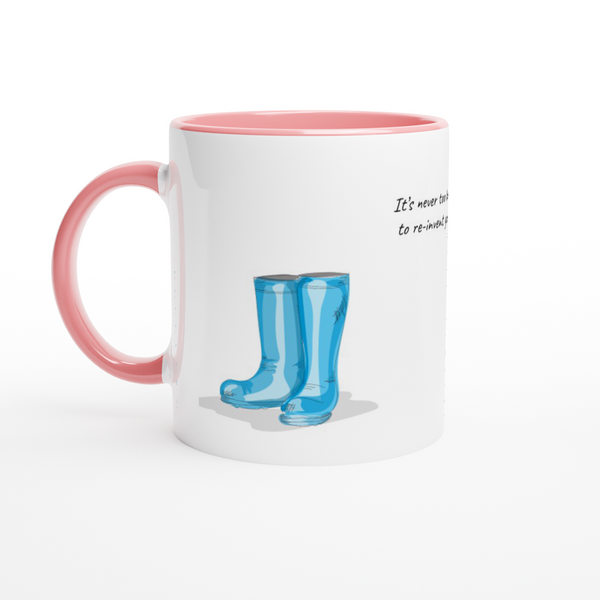 ReInvent yourself White 11oz Ceramic Mug with Color Inside