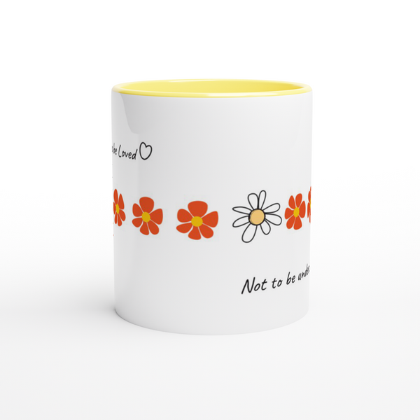 Meant to be loved Ceramic Mug with Color Inside