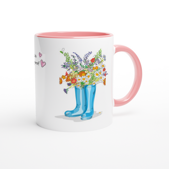 ReInvent yourself White 11oz Ceramic Mug with Color Inside