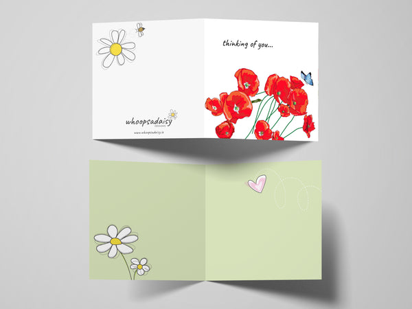 Thinking of you - Pack of 10 Folded Cards - 1 type (premium envelopes)